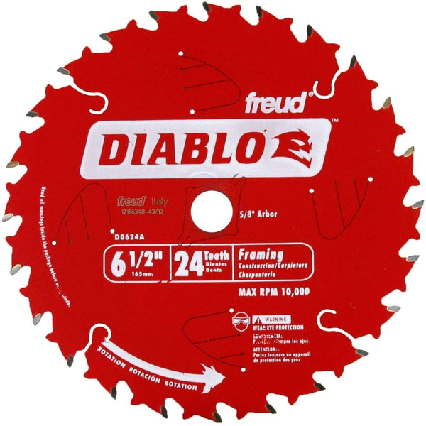 Freud D0624A Diablo 61/2inch 24T ATB PermaShield Framing Saw Blades TTS Products