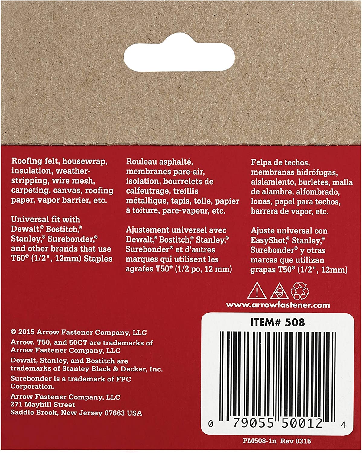 Arrow Heavy Duty T50 Staples for Upholstery, Construction, Furniture, Crafts