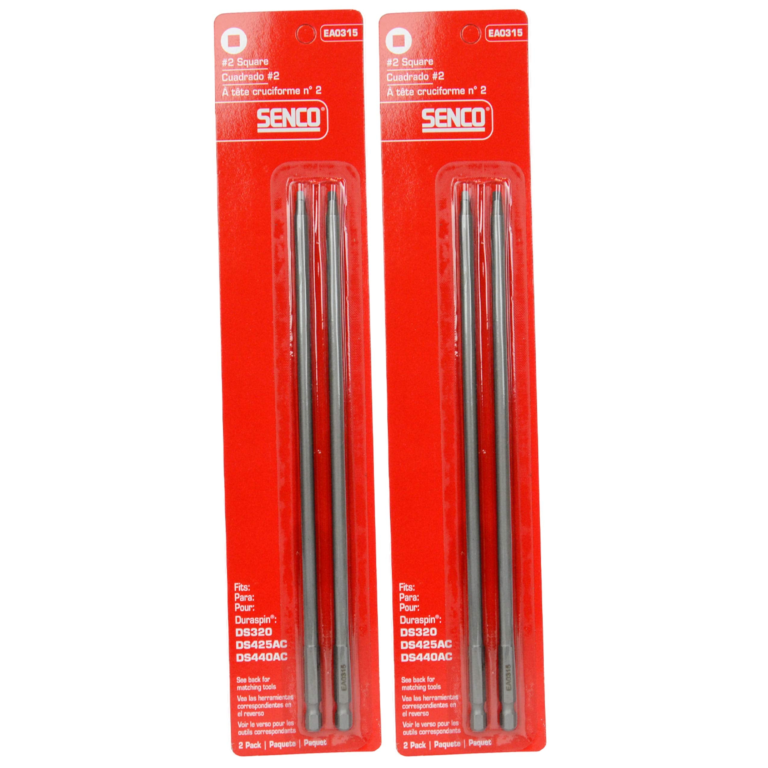 Senco EA0315#2 Square Duraspin Drive Bits - 2 Pack