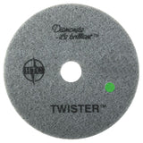 Americo Manufacturing 435512 Twister Green 3000 Grit Floor Pad for Step 3 Polishing and Daily Maintenance (2 Pack), 12