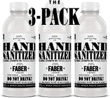 Faber Hand Sanitizer | 16 Oz Bottle | (  3-Pack ) | 80 Percent Isopropyl Alcohol Based Disinfecting Hand Cleanser, Unscented & Rinse Free Liquid Antiseptic Hand Sanitizer Refill, No Added Fragrance or Gels