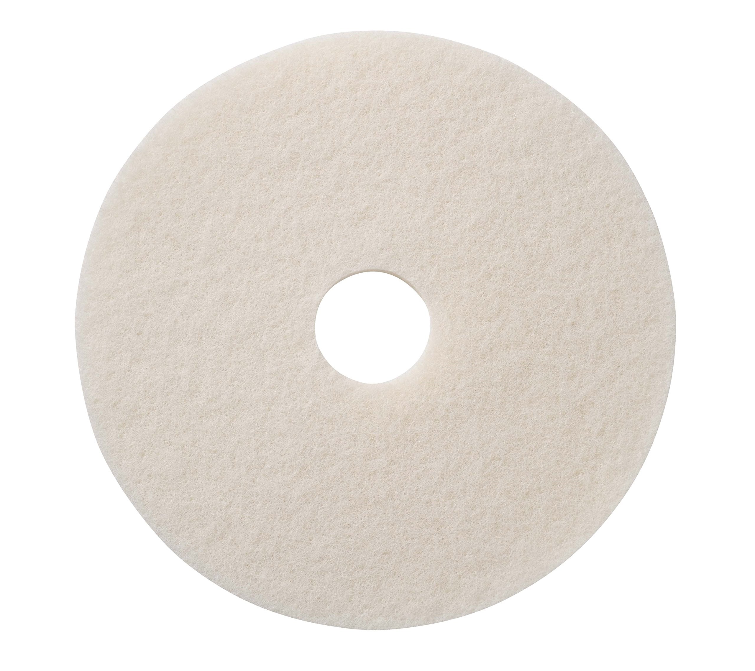 Buffing Pad, White Super Polish,17", White (Pack of 5) (4 Pack)