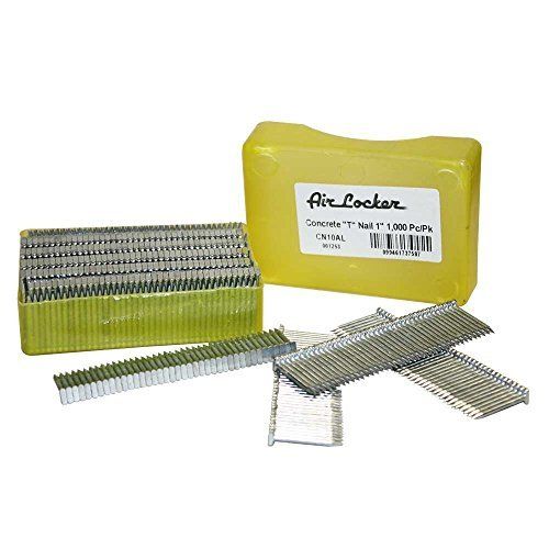 Air Locker CN10AL 14 Gauge Concrete T-Nails for Concrete Nailers 1 Inch Smooth Shank (2 Packs of 1000) by Air Locker