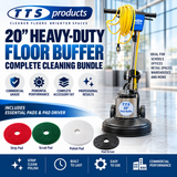 20" Commercial Floor Buffer Machine – Heavy-Duty Industrial Floor Polisher & Scrubber with Pad Driver and Floor Pads