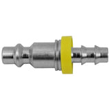 Industrial Steel Air Plug – 1/4" Plug x 1/4" Push-On Barb (Blister Pack) – Replaces Amflo CP21-42L, ARO 23902-27, Coilhose 1506L, Milton 1735-4