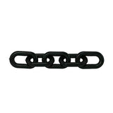 Plastic Barrier Chain, 2" Diameter, 100' Length, Black