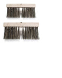 Malish Specialty Broom, Flat Wire with Wood Block, Gray, for Foundries and Metal Shops, 16 Inch