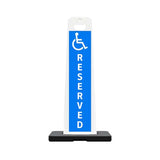 Plasticade 45" Vertical Panel Parking Lot Sign Kit with 20 lbs. Rubber Base, Stackable, Space Saving Design, Double-Sided Reflective Display, Reinforced Base, Made in the USA