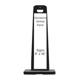 Plasticade 45" Gemstone Vertical Panel Sign Kit with 20 lbs. Rubber Base, Stackable, Narrow Space Saving Design for Parking Lots, Landscaping, Schools and Construction, Made in the USA