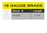 (1,000 Count) 1-1/4-Inch 18 Gauge Stainless Steel Brads