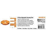 CMT CMT 694.022.31 Two-Piece Adjustable Grooving Set, 6-11/16-Inch Diameter, 1-1/4-Inch Bore