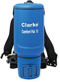 Clarke 9060707010 Comfort PAK10 Backpack Canister Vacuum, 110-120 V, 50-60 hz, 144 cfm, 9.5L Capacity, 50-feet Cord Length, Swivel hose, 62 dB A