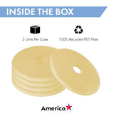 Americo Image-Beige Ultra High Speed Burnishing Floor Pad, Polish to High Gloss, Soft to Medium Finishes, Made in USA