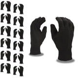 Cordova Standard Weight Gloves, Brown Jersey, Clute Cut, Knit Wrist, 12-Pack