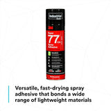 3M Super 77 Multipurpose Permanent Spray Adhesive Glue, Paper, Cardboard, Fabric, Plastic, Metal, Wood