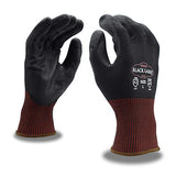 Cordova 3705 13-Gauge Black HPPE Shell Gloves, Black Polyurethane Palm Coating, ANSI Cut Level A2, Touchscreen Fingertips