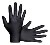 Raven SAS66518 SAS Safety Powder Free Examination Black Nitrile Gloves - 7 Mil Large