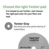 Diversey TASKI Twister Intellipad Diamond Coated Floor Machine Cleaning Pad, Made in USA, Burnish to High Super Gloss Finish