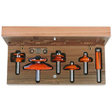 6-piece Cabinetmaking Router Bit Set
