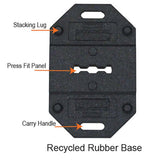 Plasticade Crosscade Vertical Panel Traffic Channelizer with Double-Sided 12" x 36" HIP sheeting and Recycled Rubber Base