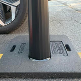 Plasticade 45" Gemstone Vertical Panel Sign Kit with 20 lbs. Rubber Base, Stackable, Narrow Space Saving Design for Parking Lots, Landscaping, Schools and Construction, Made in the USA