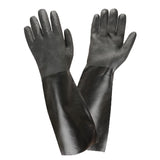 Cordova 5118I Black Double Dipped Gloves, Etched Grip, Interlock Lined, 18-Inch, Large, 12-Pack