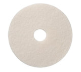 TTS Products 22" White Polishing Floor Pads – Pack of 5 | Light Cleaning & Buffing Pads for Floor Scrubbers 7200N Stripping Floor Pads