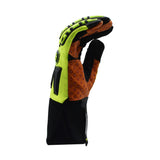 Cordova OGRE Gloves, Lime Green Spandex Back, Orange Synthetic Leather Palm, TPR Protectors, Silicone Grip, Neoprene Cuff