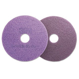 3M Scotch-Brite Diamond Floor Cleaning Pad Purple, 20" Diameter, | 5/Case