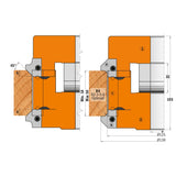 CMT CMT 694.005.31 Two-Piece Adjustable Rounding & Chamfering Set, 5-15/32-Inch Diameter, 1-1/4-Inch Bore