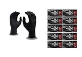 TTS Products Cordova Nitri-Cor Agility, Disposable Nitrile Gloves, Industrial Grade, 6-Mil, Powder Free, Textured, Black Color, Beaded Cuff, Small #4089S (Case)