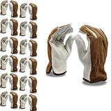 Cordova 8234 Select Grain Cowhide Driver Gloves, Brown Split Cowhide Back, Unlined, Keystone Thumb, Aramid Sewn