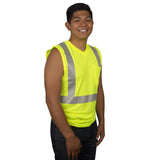 Cordova Cor-Brite Type R, Class II, Birdseye Mesh T-Shirt, Sleeveless, Chest Pocket, 2-Inch Silver Reflective Tape