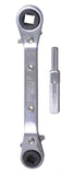 Uniweld 70074 Offset Ratchet (3/16,1/4,5/16,3/8) with DHVA Dual Hex Wrench Adapter