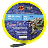 3/8" x 100' Polyurethane Air Hose (Yellow) – No Fittings – 3/8" NPT – Lightweight, Flexible, Industrial Air Hose