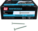 Grip-Rite 2-in Smooth Shank Electro-Galvanized Roofing Nails (127-Per Box)- 254 Total