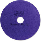 3M 23894 Diamond Floor Pads, 20-Inch Diameter, Purple, 5/Carton