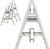 Plasticade Omni A-Frame Traffic Barricade Legs, Durable High-Density Polyethylene Frame for Traffic Safety Barriers, Signs and Boards, Easy Set-Up and Storage with Stacking Lugs, White, 4 Pack