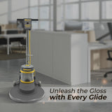 Koblenz B-1500-P High-Speed Floor Burnisher, Includes 20" Floor Cleaner Pad, 1.5 HP AC Twin Capacitor Motor, 2-Piece Chromed Handle, 4 Non-Marking Wheels, 50’ Cable, Polishing Machine