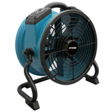 XPOWER X-34AR Variable Speed Sealed Motor Industrial Axial Air Mover, Blower, Fan with Built-in Power Outlets, Blue, 14