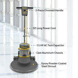Koblenz B-1500-P High-Speed Floor Burnisher, Includes 20" Floor Cleaner Pad, 1.5 HP AC Twin Capacitor Motor, 2-Piece Chromed Handle, 4 Non-Marking Wheels, 50’ Cable, Polishing Machine