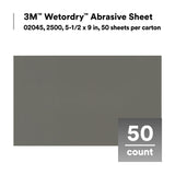 3M™ Wetordry™ Abrasive Sheet, 50 Sheets per Carton