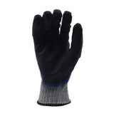 Cordova 3726TPRL Tuf-Cor Impact Gloves, 13-Gauge HPPE/Glass Fiber Shell, Blue Nitrile Full Coating, Black Sandy Nitrile Palm Coating, TPR Protectors, ANSI Cut Level A4, Large, 3-Pack