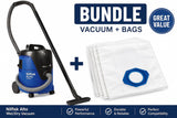 Nilfisk Aero 21 Professional 5-Gallon Wet/Dry HEPA Vacuum + 107418525 Disposable Dust Bags (Bundle)