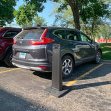 Plasticade 45" Gemstone Vertical Panel Sign Kit with 20 lbs. Rubber Base, Stackable, Narrow Space Saving Design for Parking Lots, Landscaping, Schools and Construction, Made in the USA