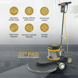 Koblenz B-1500-P High-Speed Floor Burnisher, Includes 20" Floor Cleaner Pad, 1.5 HP AC Twin Capacitor Motor, 2-Piece Chromed Handle, 4 Non-Marking Wheels, 50’ Cable, Polishing Machine