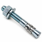 Aerosmith WAG12334 1/2" x 3-3/4" Zinc Plated Carbon Steel Wedge Anchors for Concrete, Heavy Duty Expansion Bolts with Nuts and Washers, 50 Pack