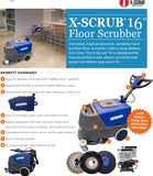 X-Scrub® 16” Walk-Behind Floor Scrubber | Compact, Powerful Cleaning Performance
