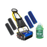 TTS Products Bundle- Power-Flite Cleaning Kit with Scrubber, 2 Standard Brushes, 2 Heavy Duty Brushes, Concentrated Cleaner (PFMW14)