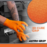 SAS Astro-Grip Powder-Free Exam Grade Nitrile Disposable Gloves - 10 Boxes / 100 Each, Orange, 7 Mil XL